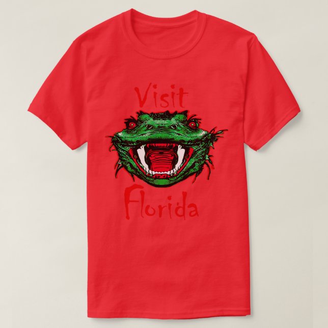 Camiseta Engraçado Design da Flórida Visite Sarcástico da F (Frente do Design)