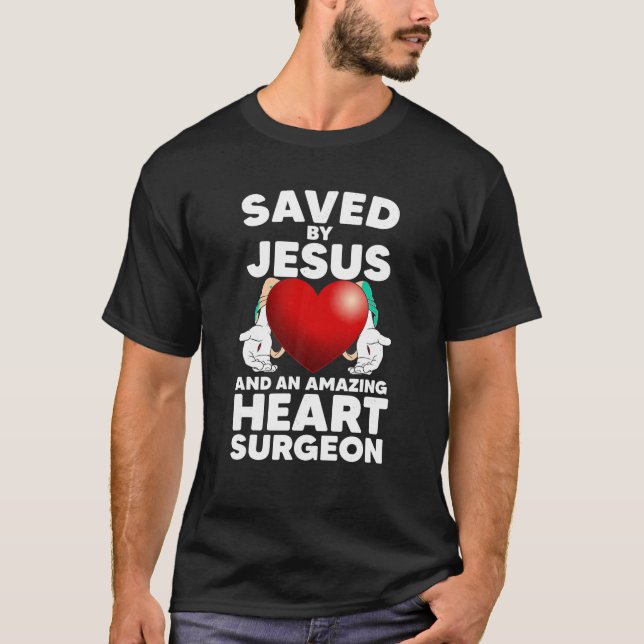 Camiseta Engraçado Design de Cirurgia Cardíaca Aberta para  (Frente)