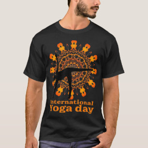 Camiseta Engraçado Design de Dia Internacional Da Ioga Par