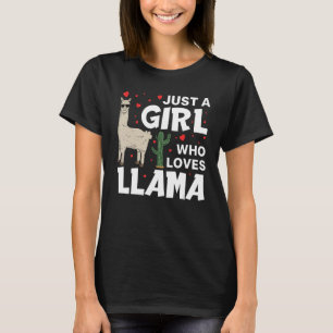 Camiseta Engraçado Design De Llama Para Mulheres Meninas Ll