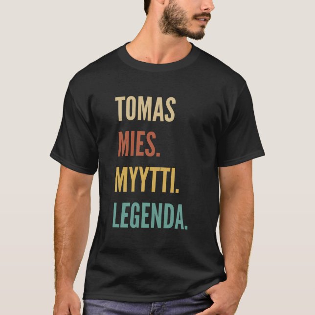 Camiseta Engraçado Design de nome finlandês - Tomas (Frente)