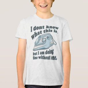 Camiseta Engraçado design de passar roupa. Eu odeio passar 