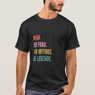 Camiseta Engraçado Design do primeiro nome alemão - Mina