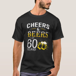 Camiseta Engraçado Design E Cervejas Aos Meus 60 Anos De N