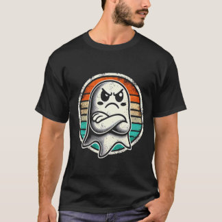 Camiseta Engraçado design Halloween Irritado Fantasma para 