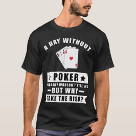 Camiseta Engraçado Design Poker