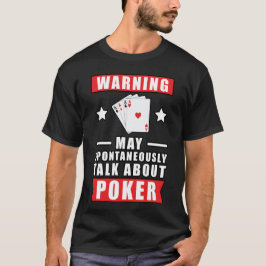 Camiseta Engraçado Design Poker