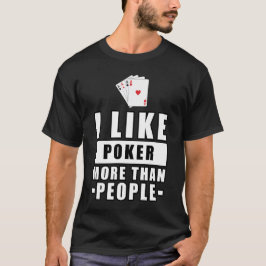 Camiseta Engraçado Design Poker