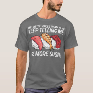 Camiseta Engraçado Design Sushi Para Homens Mulheres Crianç