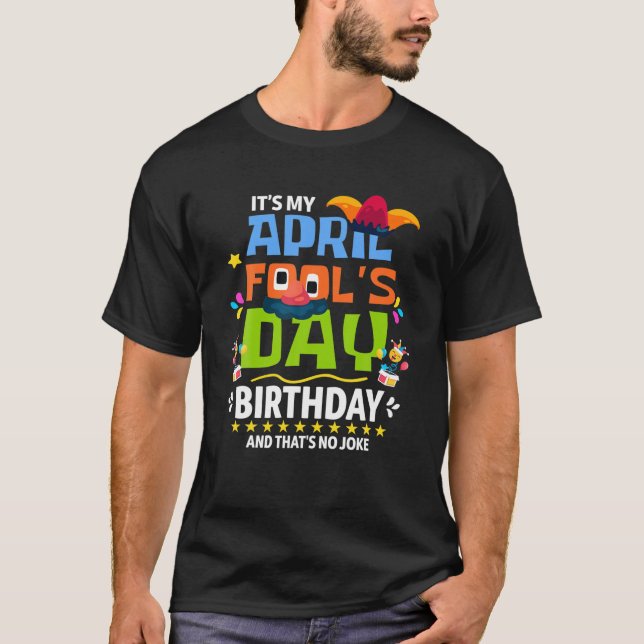 Camiseta Engraçado Dia da Bobagem de Abril, é o Dia B da Mi (Frente)