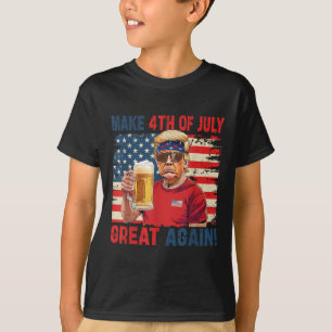 Camiseta Engraçado Dia da Independência Do Trump Torne 4 De