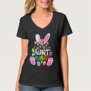 Camiseta Engraçado Dia da Páscoa Eu sou tia Bunny Matching 