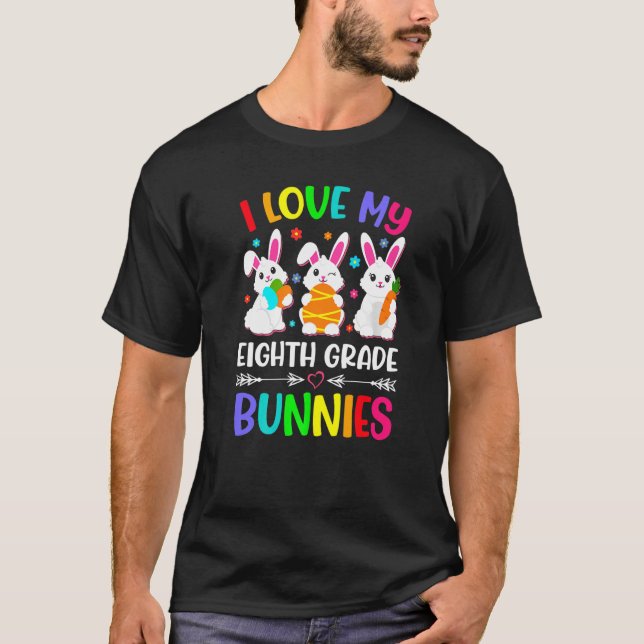Camiseta Engraçado Dia de Páscoa Eu Amo Meus Bunnies Do Oit (Frente)
