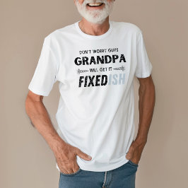 Camiseta Engraçado Dia do Pai Vovô Consegue Fixar Russo