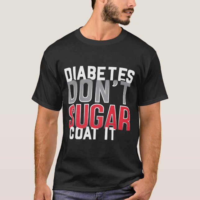 Camiseta Engraçado Diabetes (Frente)