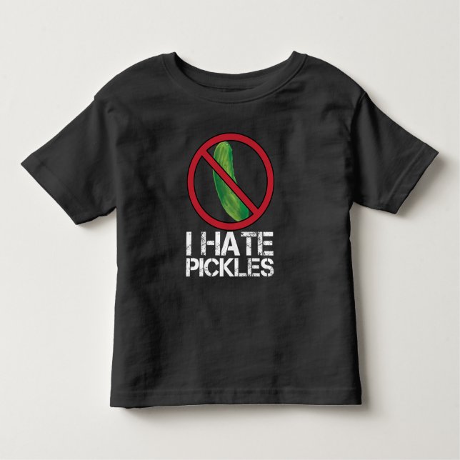 Camiseta Engraçado Dill Cucumber Humor Eu Odeio Picles (Frente)