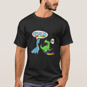 Camiseta Engraçado Dino Cara Comeu O Último Unicórnio