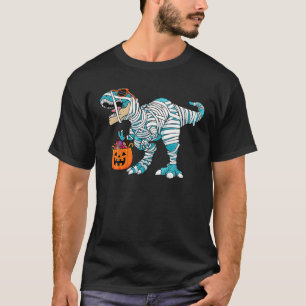 Camiseta Engraçado Dino Mummy T Rex Dinosaur Halloween Cand