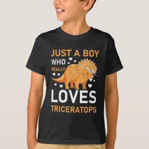 Camiseta Engraçado Dinossaur Triceratops roupa para rapazes