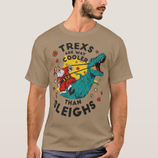Camiseta Engraçado Dinossauro de Natal