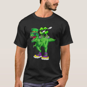 Camiseta Engraçado Dinossauro Dia de São Patrício Abbing