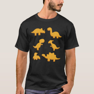 Camiseta Engraçado Dinossauro Galinha Nugget Design Homens