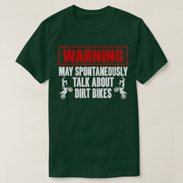 Camiseta Engraçado Dirt Bike (Frente do Design)