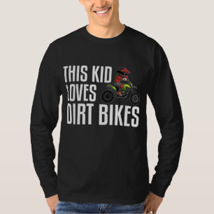 Camiseta Engraçado Dirt Bike Garotas Meninas Motocross Rid