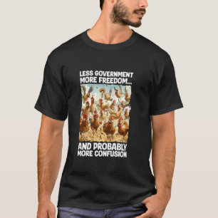 Camiseta Engraçado Disfarce de Frango da Confusão do Govern