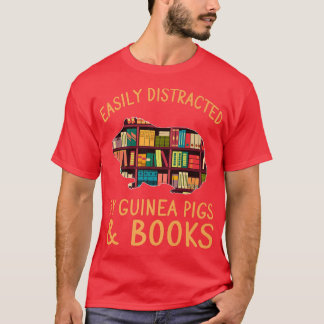 Camiseta Engraçado Distraído Facilmente Pela Guiné Pigs & B