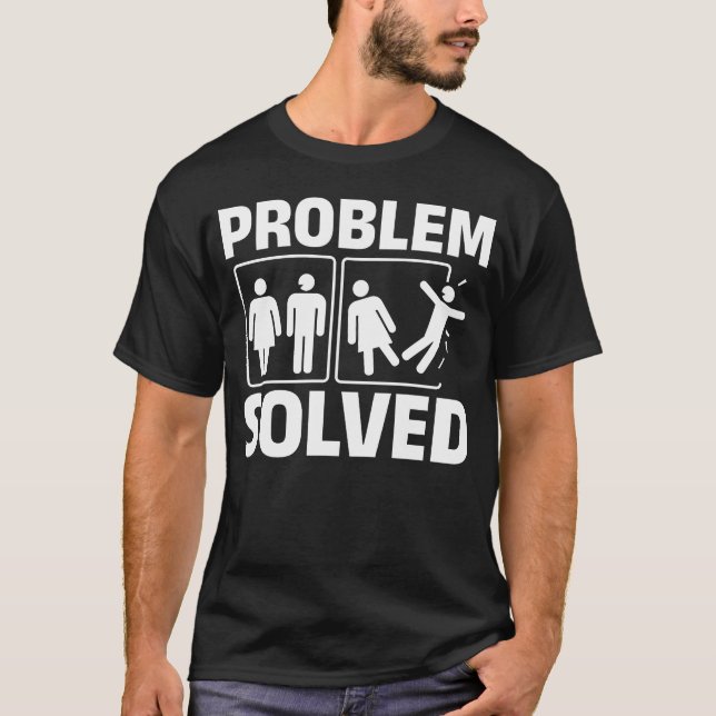 Camiseta Engraçado divórcio Mulheres Problemas Homens (Frente)