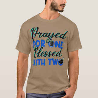 Camiseta Engraçado Dizer Abençoado Com Gêmeos Gravidez Bab 