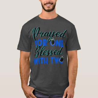 Camiseta Engraçado Dizer Abençoado Com Gêmeos Gravidez Bab