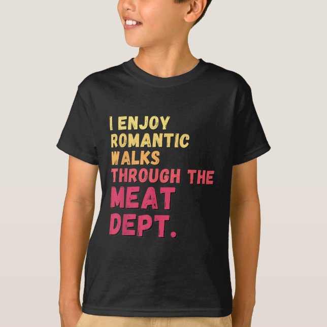 Camiseta Engraçado Dizer "Carne" Bacon Beef Grieling Churra (Frente)