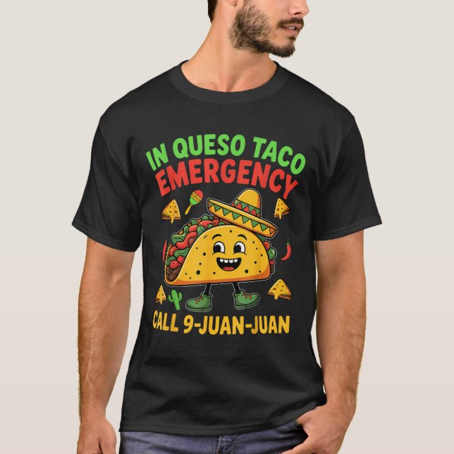 Camiseta Engraçado Dizer "Cinco de Mayo, mexicano Taco Fies (Frente)