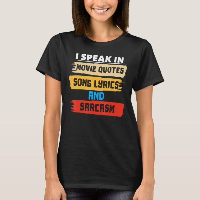 Camiseta Engraçado Dizer Fala Filmes Fluentemente Citando M (Frente)