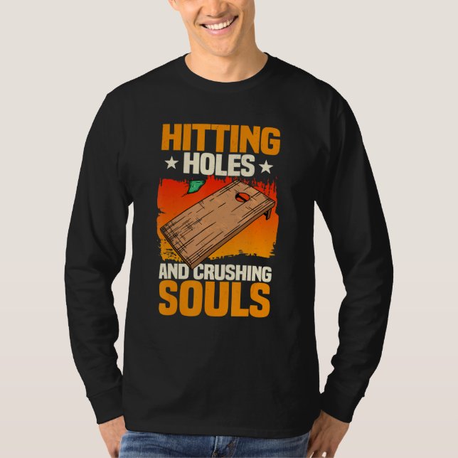 Camiseta Engraçado Dizer Para Os Jogadores Da Cornhole Corn (Frente)