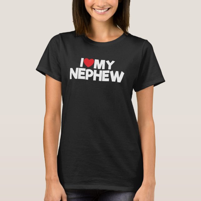 Camiseta Engraçado Dizer Que Eu Amo Minha Tia Irmã Do Sobri (Frente)