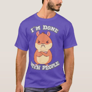 Camiseta Engraçado dizer que terminei com pessoas com hamst