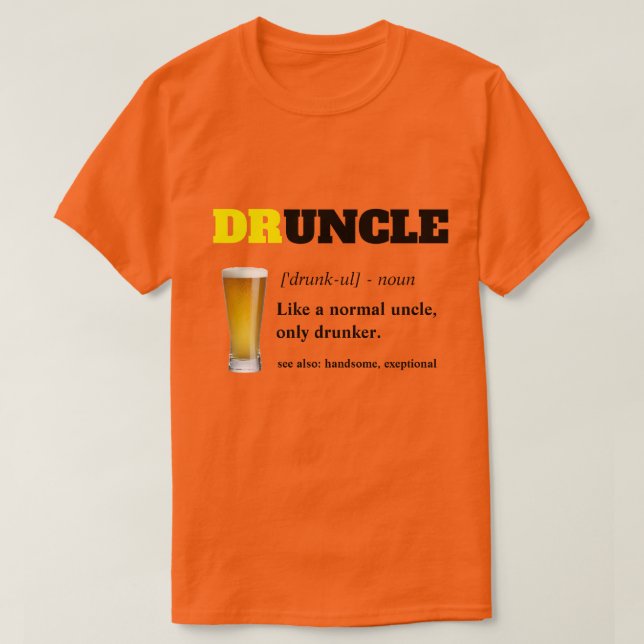 Camiseta Engraçado Dizer - Tio Engraçado (Frente do Design)