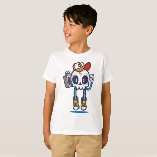 Camiseta Engraçado Dj Skull