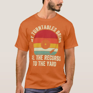 Camiseta Engraçado DJ Turntable Design Disc Jockey