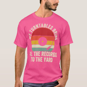Camiseta Engraçado DJ Turntable Design Disc Jockey