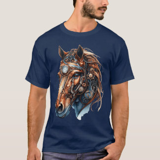 Camiseta Engraçado do Cavalo Negra