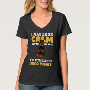 Camiseta Engraçado Doberman Dog Pinscher Eu Posso Parecer C