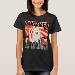 Camiseta Engraçado Dogzilla Japonês Samoyed 13
