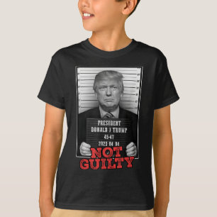 Camiseta Engraçado Donald Trump Não É Culpado, Tiro, Grátis