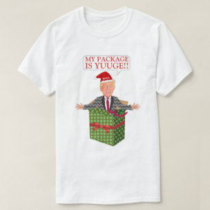Camiseta Engraçado Donald Trump Ufly Pacote de Natal Humor