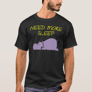 Camiseta Engraçado Dormir Hippo Pajama Por Bedtim