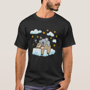 Camiseta Engraçado Dormir Lama Com O Bebê Koala Mamãe Bear